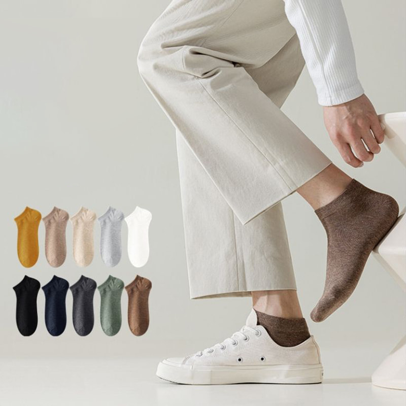 İlkbahar ve sonbahar pamuklu düz renkli erkek çorapları